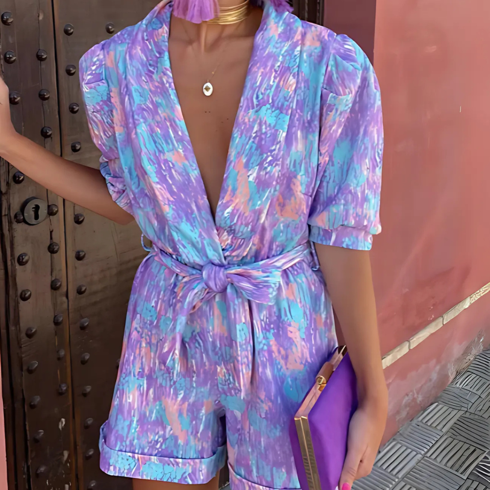 Women's Belted Two Piece Pants Set - Vonnera