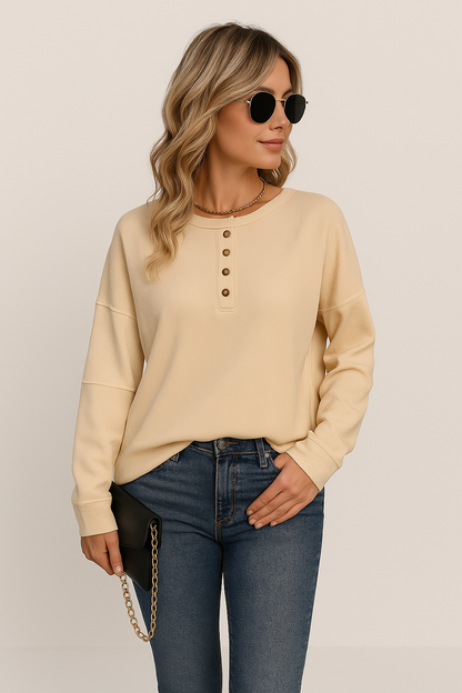 Women's Long Sleeve Button Down Shirt - Vonnera