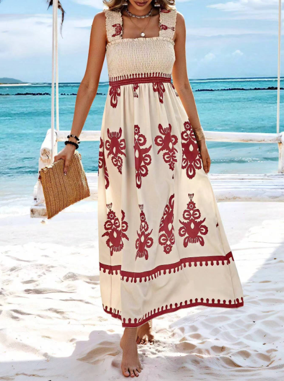 Image of Bernice | Women's Smocked Bodice Maxi Dress