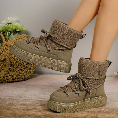Women's Platform Lace Up Comfort Boots - Vonnera