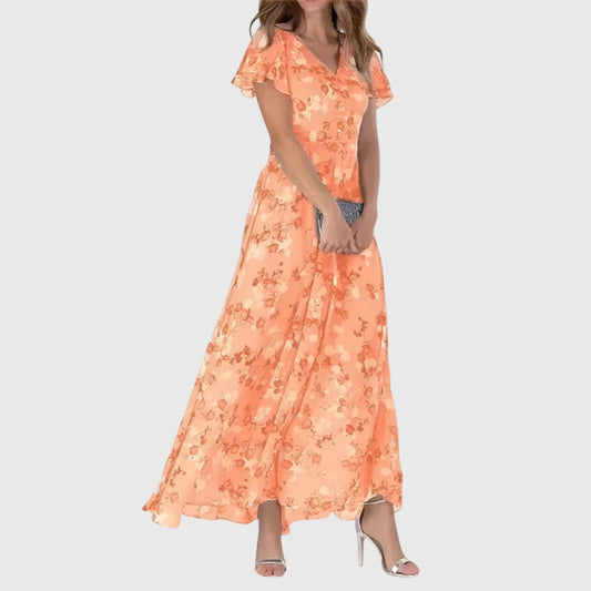 Women's V-Neck Floral Maxi Dress - Vonnera