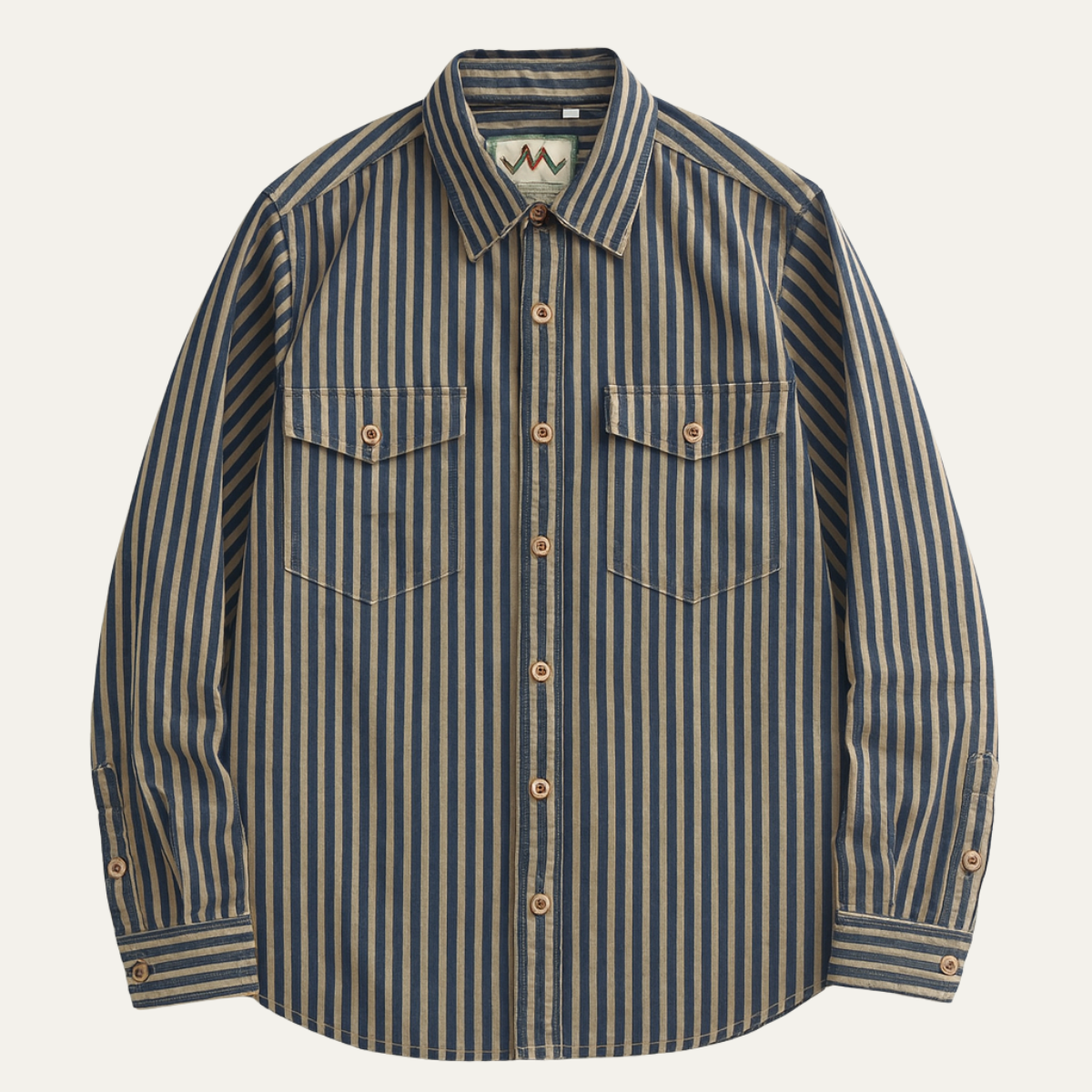 Men's Striped Button Down Shirt Cotton Casual Classic - Vonnera