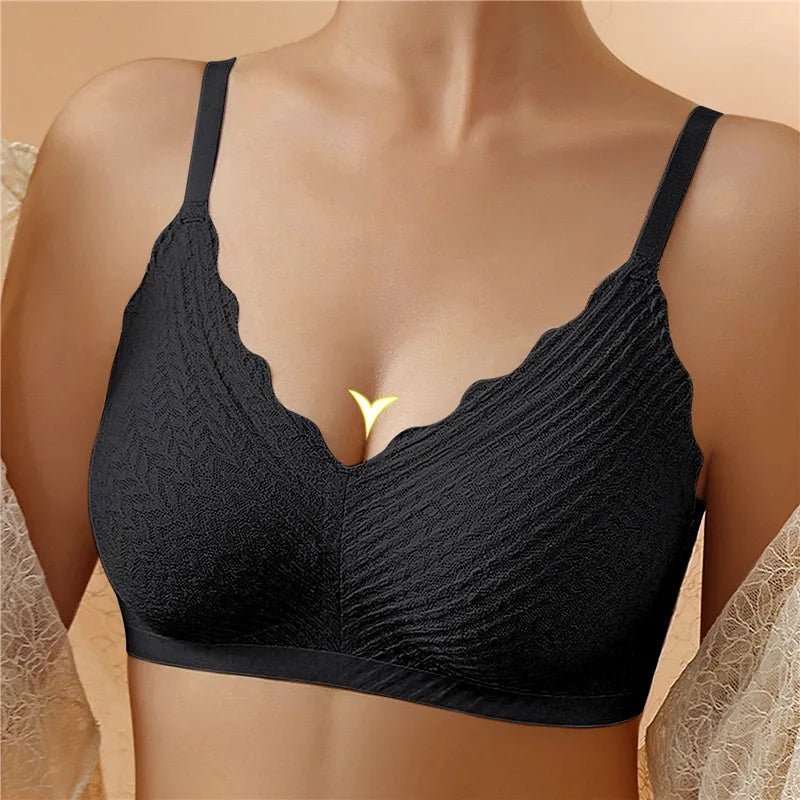 Women's Wireless V Neck Bra Adjustable Strap - Vonnera