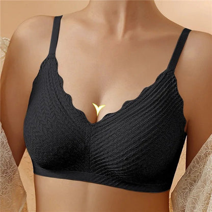 Women's Wireless V Neck Bra Adjustable Strap - Vonnera