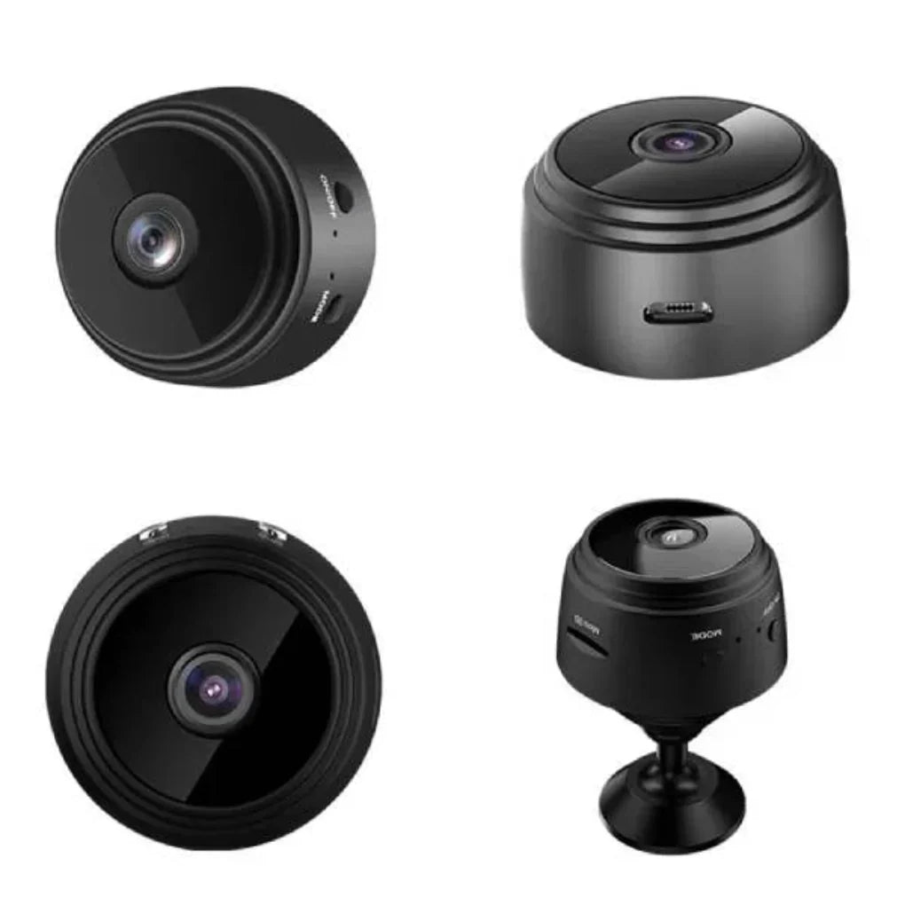 "Black HD wireless backup camera for RVs, trucks, trailers with night vision, waterproof design, perfect for safe reversing."