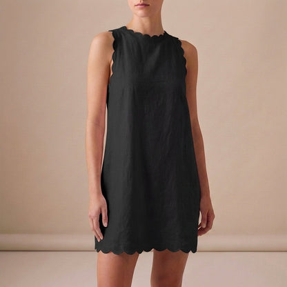 Women's Sleeveless Ruffle Mini Dress Lightweight