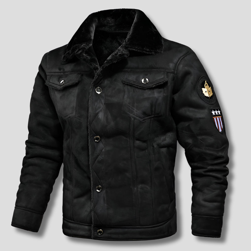 Men's Bomber Jacket Warm Classic Aviator Style - Vonnera