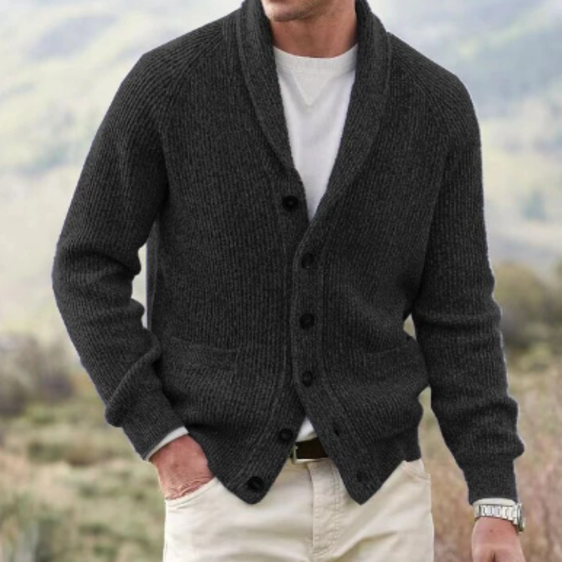 Men's Wool V-Neck Vest - Vonnera