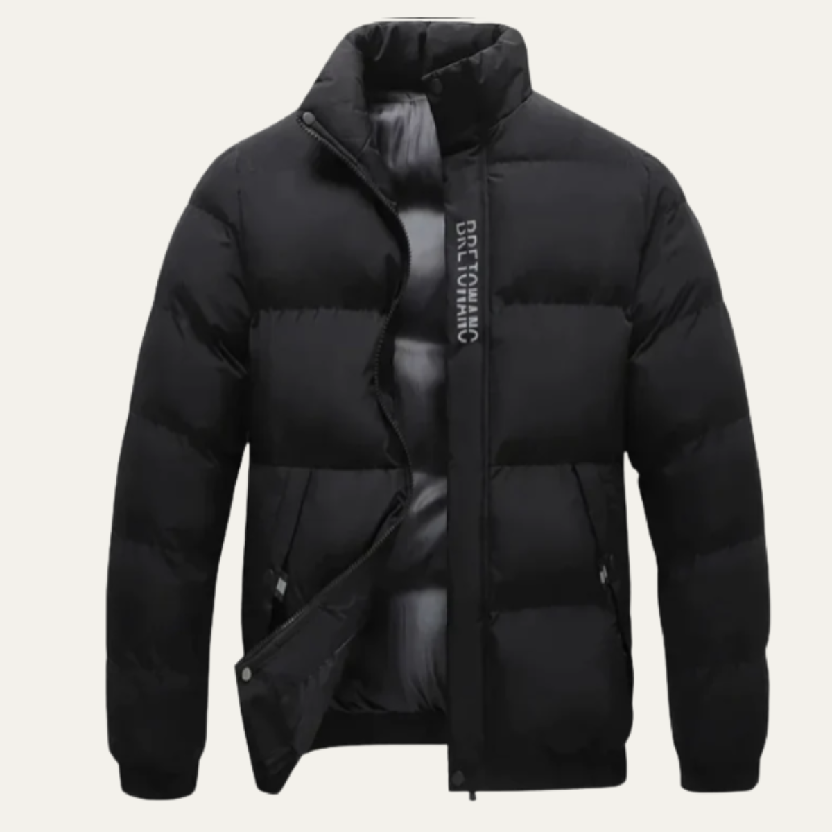 Men's Warm Puffer Jacket Insulated Black