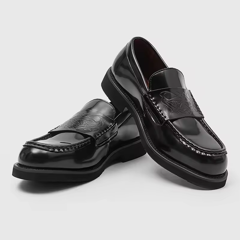 Shelby Men's Leather Loafer Shoes - Vonnera