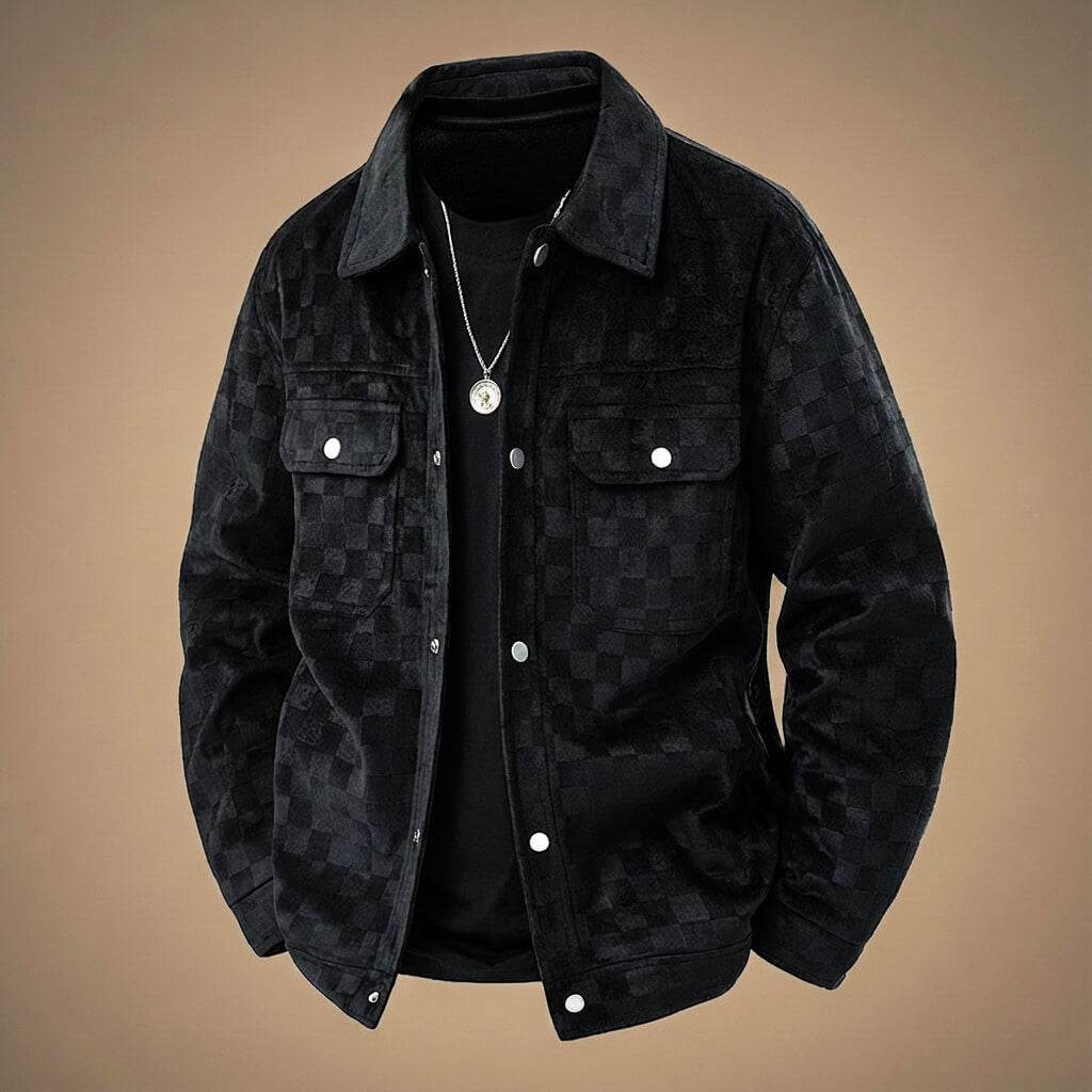 Tucker Checkered Suede Jacket