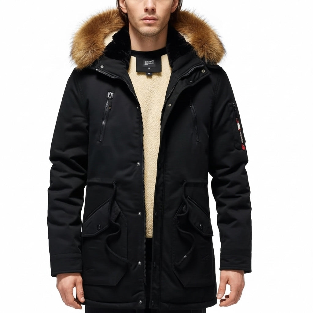 Men's Camouflage Hooded Parka Thick Windproof Jacket - Vonnera