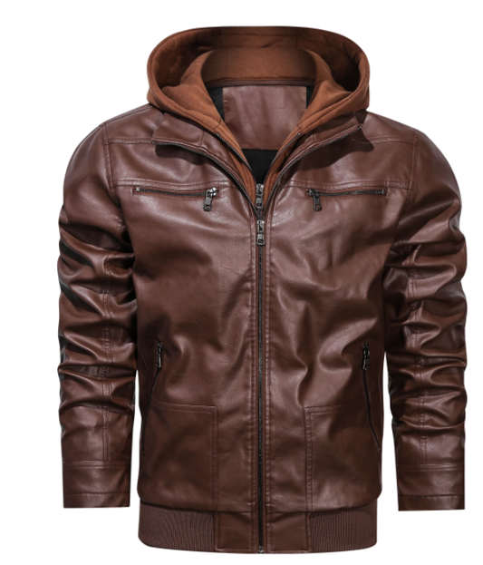 Men's Hooded Bomber Jacket Zip-Up - Vonnera