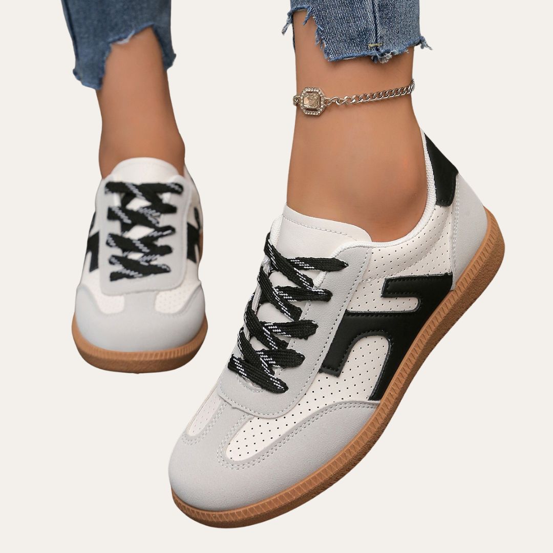 Women's Faux Leather Sneakers Comfortable - Vonnera