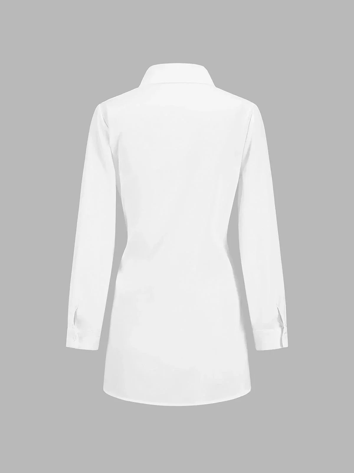 Women's Oversized Long Sleeve Shirt With Tie Belt