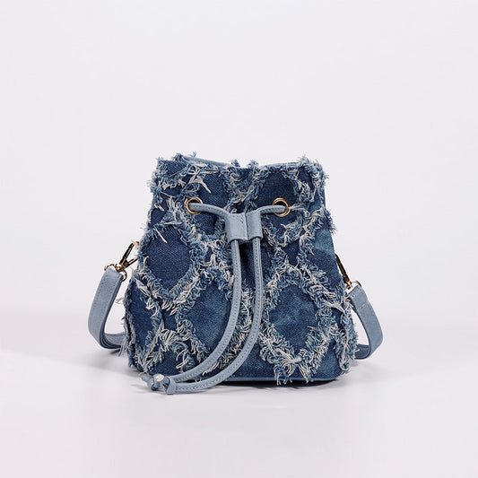 Women's Denim Bucket Bag - Vonnera