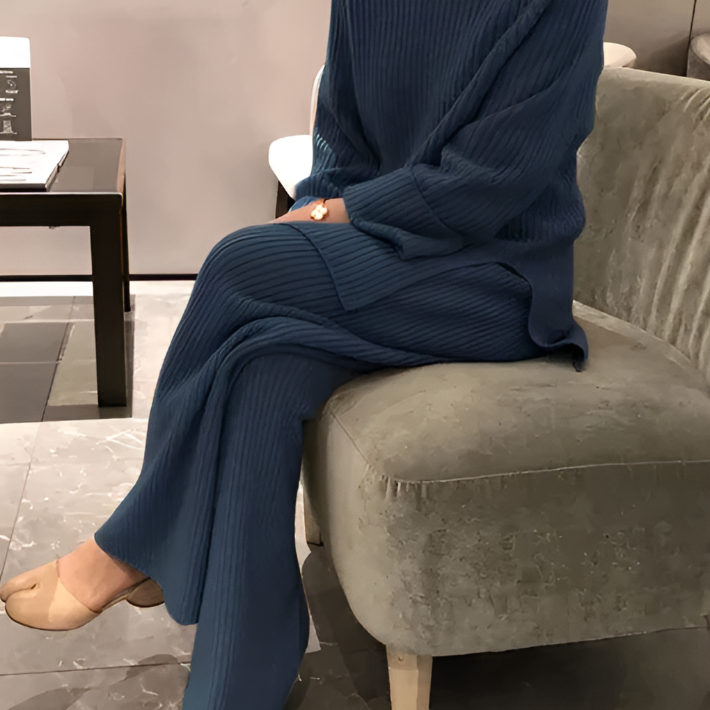 Women's Knit Sweater Trousers Set