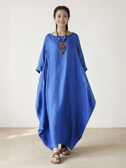 Serena | Women's Oversized Boho Maxi Dress with 3/4 Sleeves