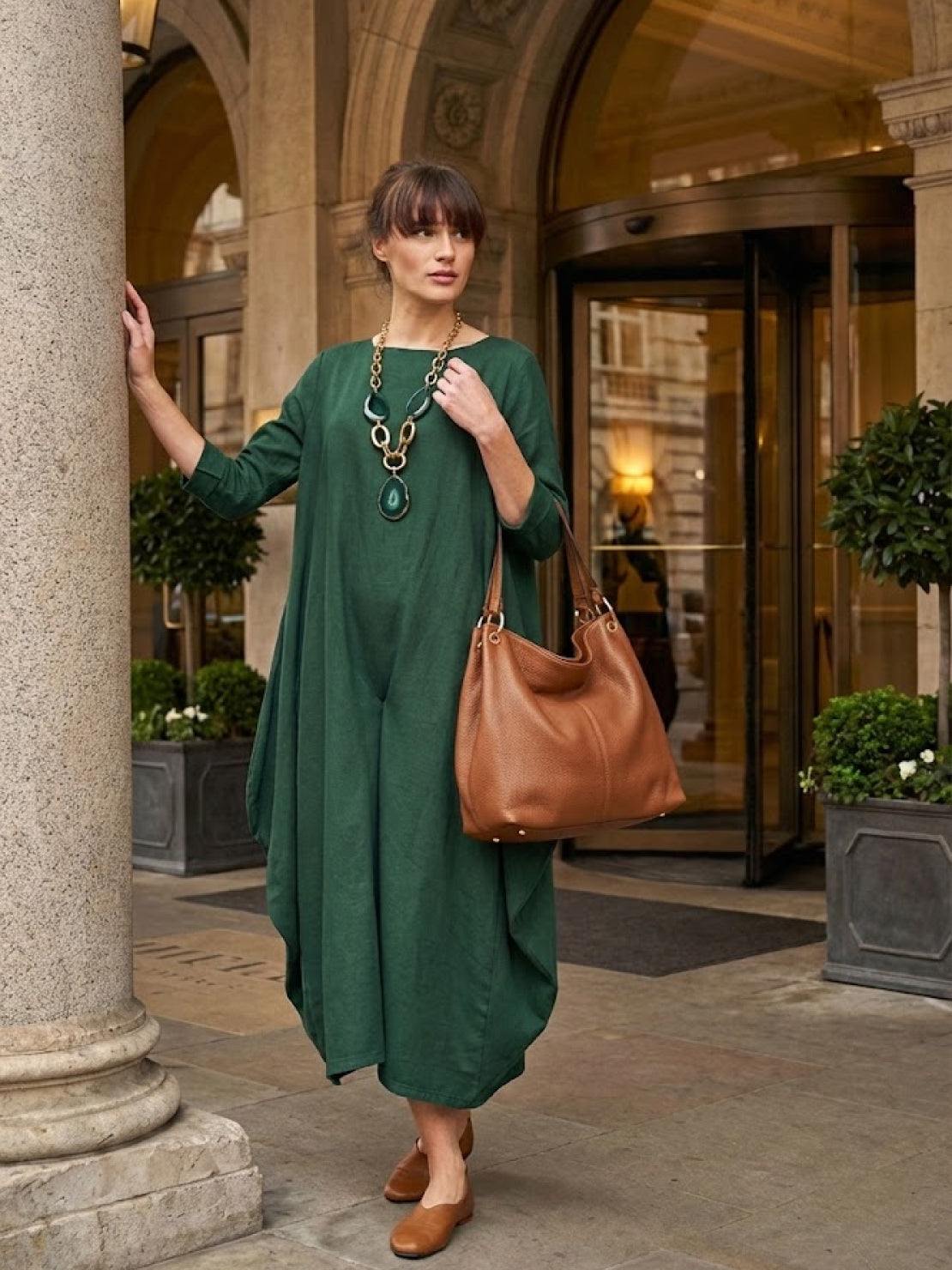 Serena | Women's Oversized Boho Maxi Dress with 3/4 Sleeves