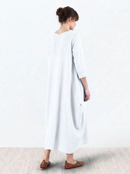 Serena | Women's Oversized Boho Maxi Dress with 3/4 Sleeves