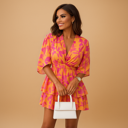 Boho mini dress for women with lightweight breathable fabric and unique bohemian patterns, perfect for festivals, beach outings, and casual summer days.