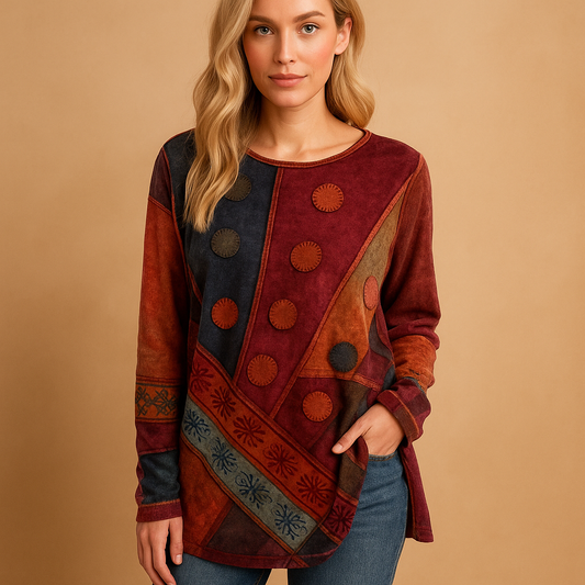 Women's Off Shoulder Ethnic Print - Vonnera