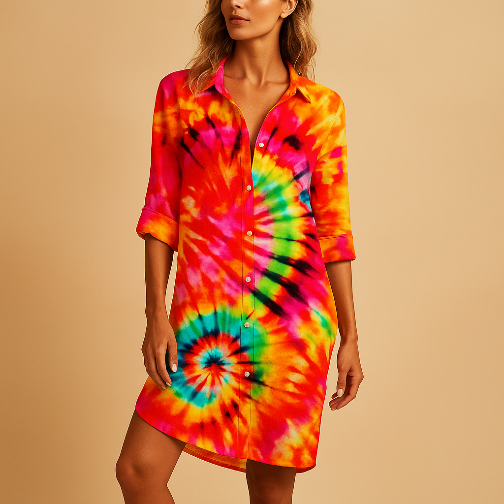 Women's V-Neck Summer Dress Boho Style - Vonnera