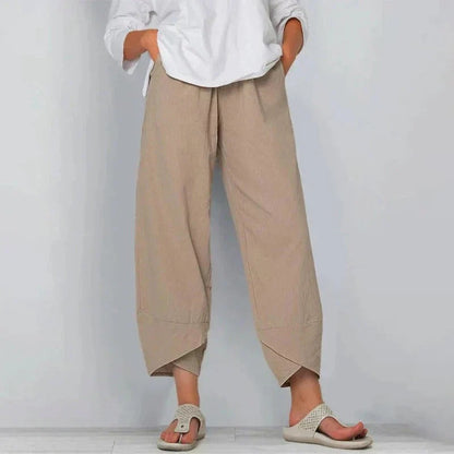 Image of Bonnie | Women's High-Waisted Wide Leg Chino Trousers