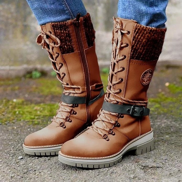 Women's Winter Boots Knitted Cuff Comfortable