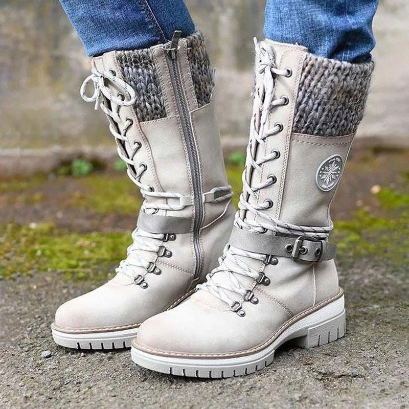 Women's Winter Boots Knitted Cuff Comfortable - Vonnera