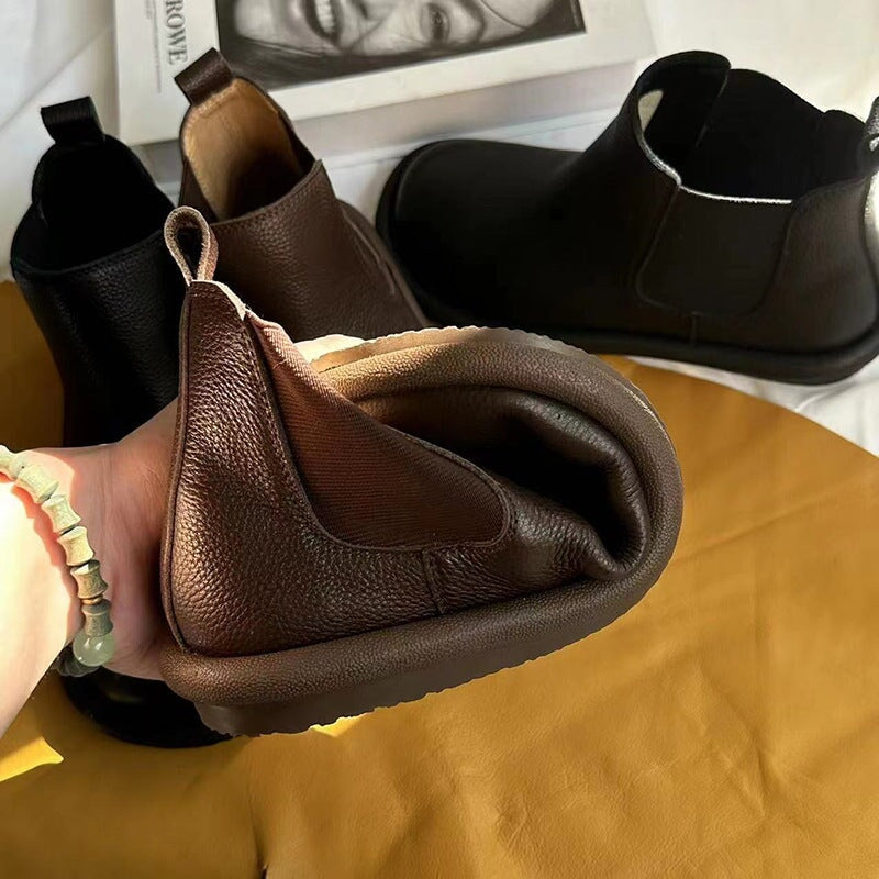 Women's Slip On Boots Flat Sole