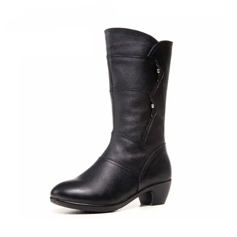 Women's Mid Calf Side Zip Boots