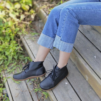 Women's Ankle Boots Lace Up Flat Style