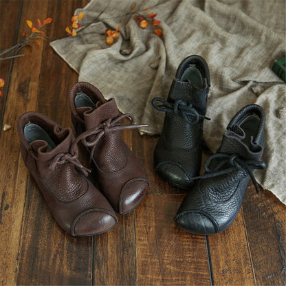 Women's Flat Lace-Up Ankle Boots