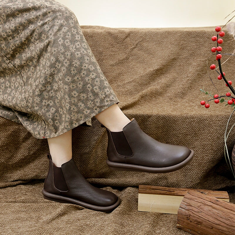 Women's Slip On Boots Flat Sole