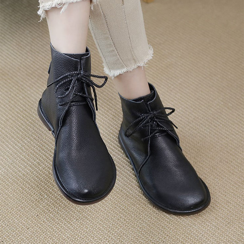 Women's Lace Boots Warm Classic Black