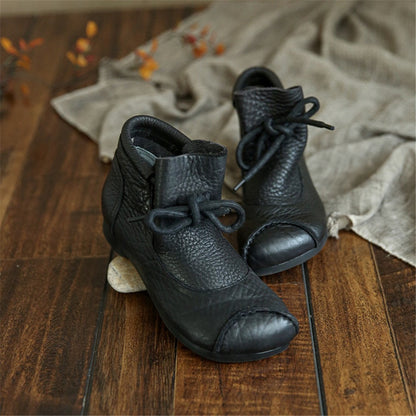 Women's Low Cut Lace Up Boots