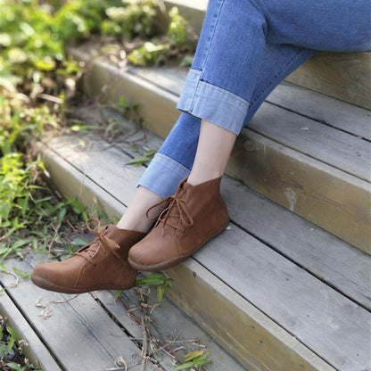 Women's Ankle Boots Lace Up Flat Style