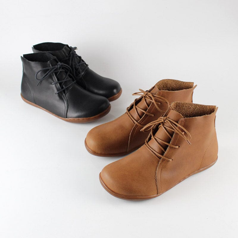 Women's Ankle Boots Lace Up Flat Style