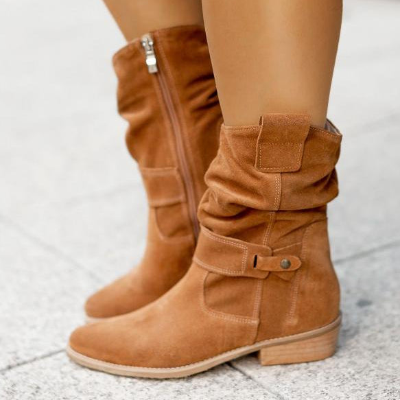 Women's Slouchy Ankle Boots Side Zip - Vonnera