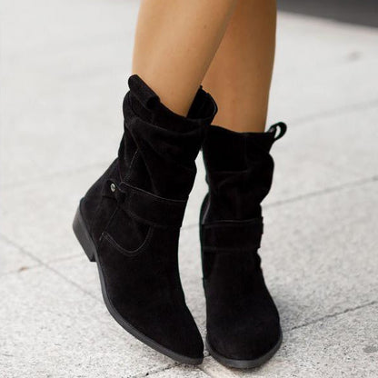 Women's Slouchy Ankle Boots Side Zip