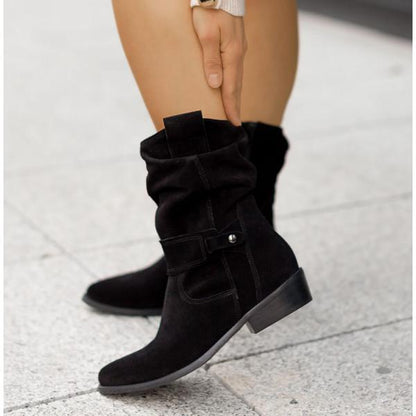 Women's Slouch Boots Rounded Toe