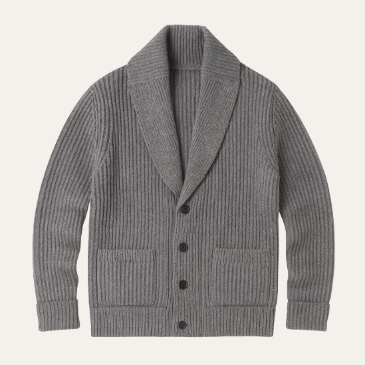 Aldercrest Men's Knitted Cardigan Chunky Button Shawl Collar - Vonnera