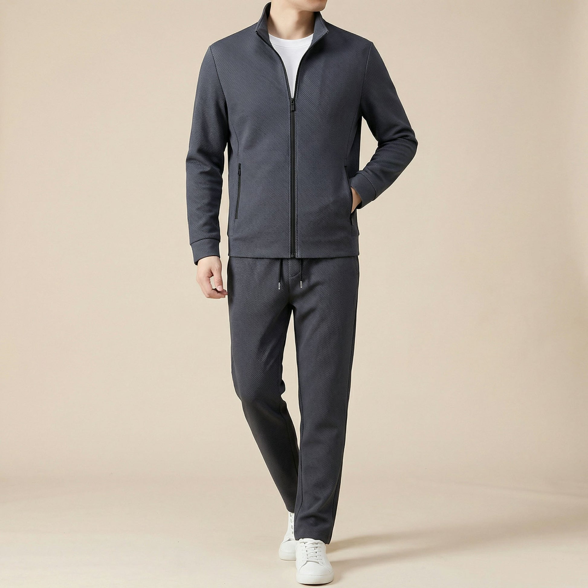 Image of Brent | Men's Zip-Up Tracksuit Set
