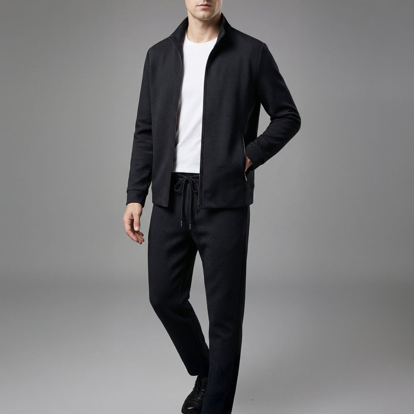 Image of Brent | Men's Zip-Up Tracksuit Set