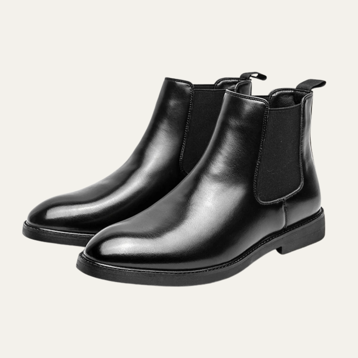 Men's Pointed Chelsea Ankle Boots Black - Vonnera