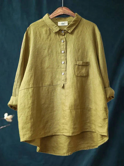 Women's Oversized Cotton Button Down Shirt - Vonnera