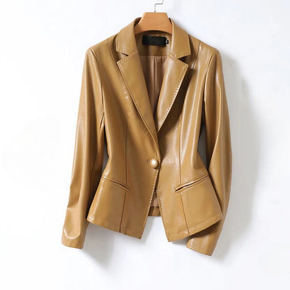 Vera Women's Leather Blazer Lambskin - Vonnera