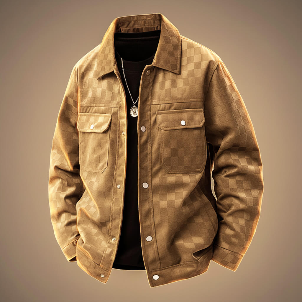 Tucker Checkered Suede Jacket
