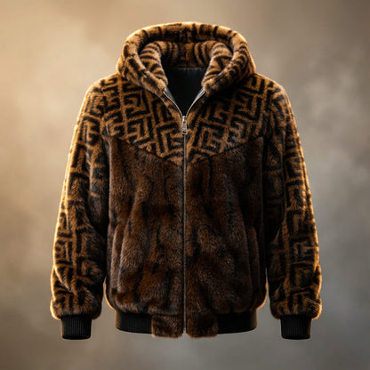 Sterling Prestige Hooded Fur Jacket